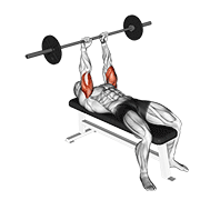 barbell lying triceps extension double demonstration