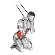 band kneeling twisting crunch demonstration