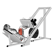 sled 45 degrees one leg press pointed demonstration