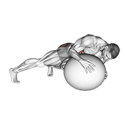 gentle prone twist on stability ball demonstration