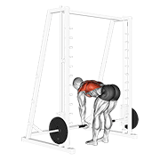 smith bent over row with declined demonstration