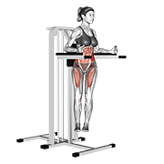 rounded twisted leg raise (female) demonstration