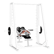 deep smith machine reverse decline close grip bench press demonstration