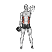 dumbbell side bend demonstration