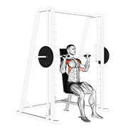 inverted style smith seated shoulder press demonstration