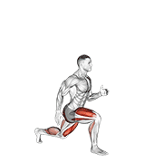 lunge with jump demonstration