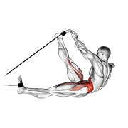 supine style band alternating v-up demonstration