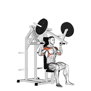 lever military press with strength demonstration