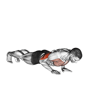 macro style close-grip push-up demonstration