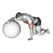 chest stretch with exercise ball partial demonstration