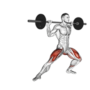 barbell side split squat demonstration