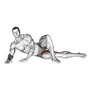 side lying hip adduction (male) demonstration