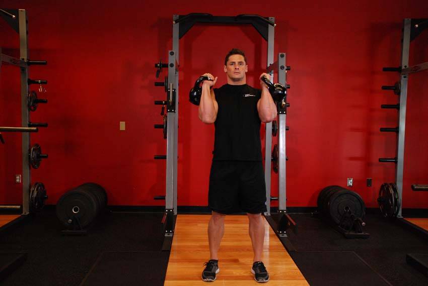 Alternating Kettlebell Press demonstration