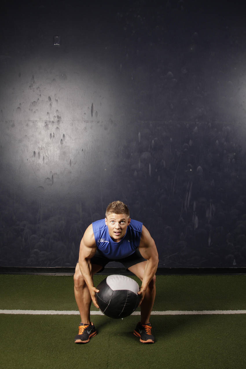 Backward Medicine Ball Throw demonstration