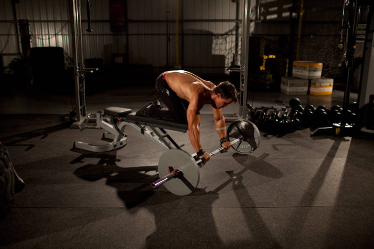 Barbell Rollout from Bench demonstration