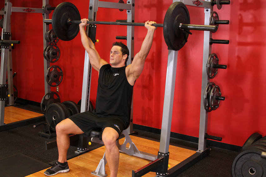 Barbell Shoulder Press demonstration