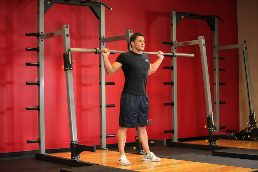Barbell Side Bend demonstration
