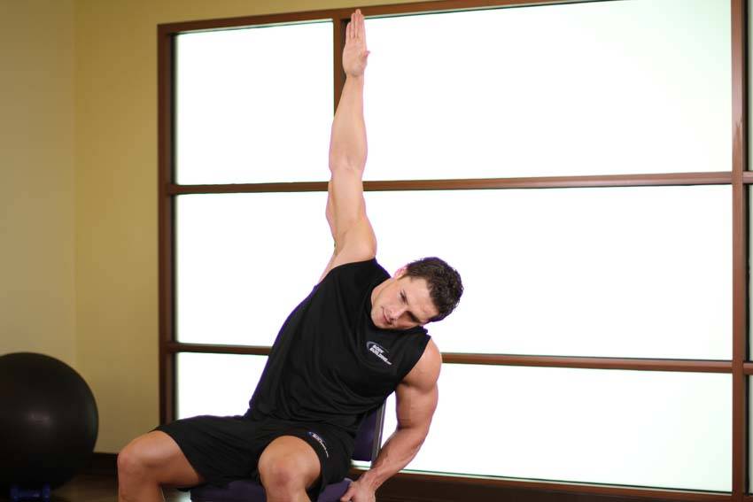 Chair Lower Back Stretch demonstration