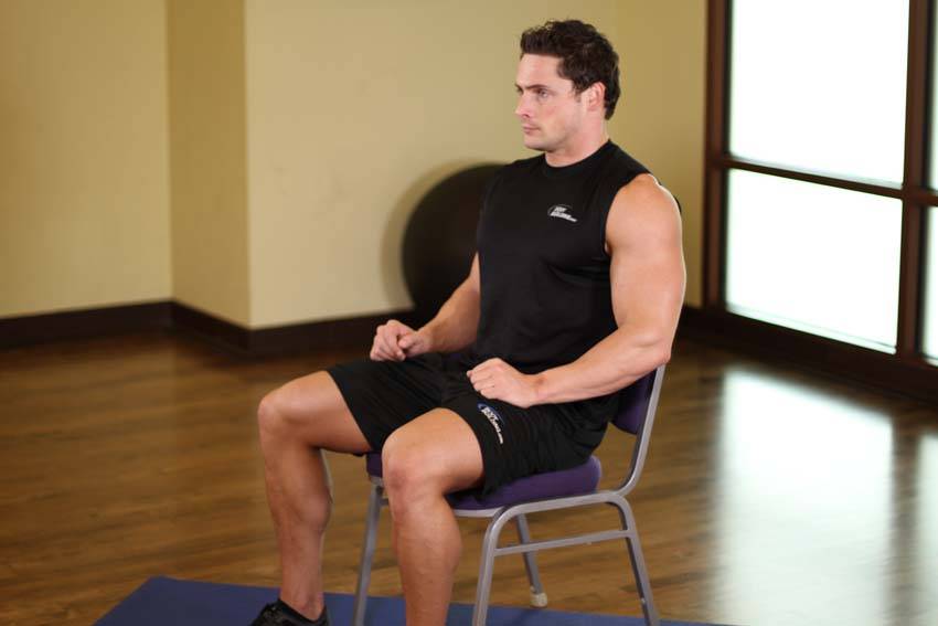 Chair Upper Body Stretch demonstration