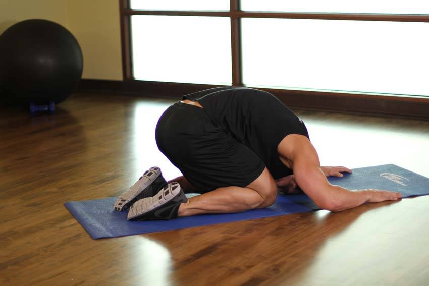 Child's Pose demonstration
