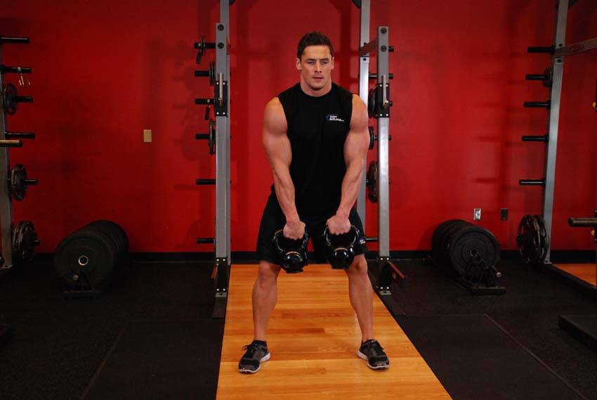 Double Kettlebell Alternating Hang Clean demonstration