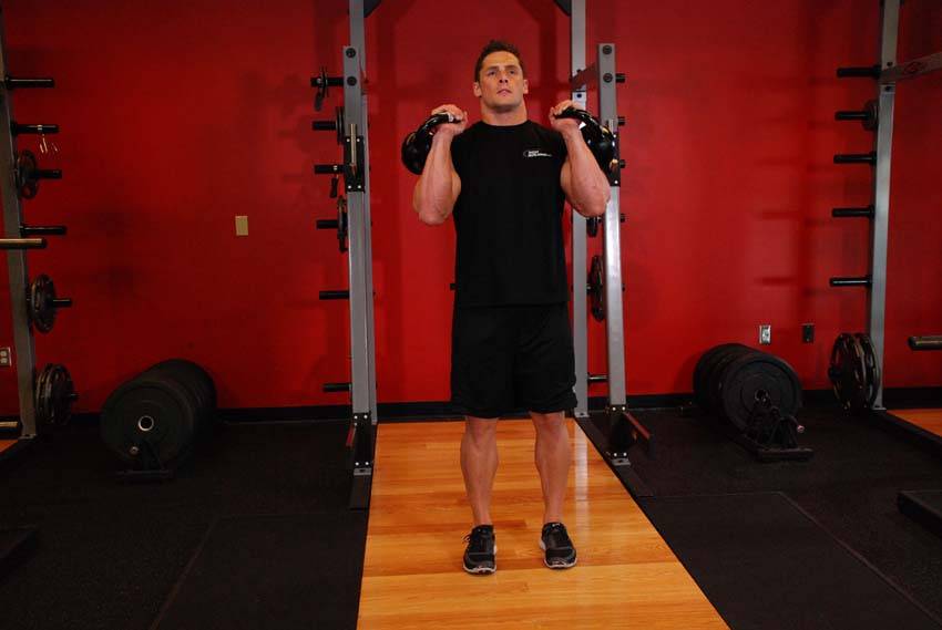 Double Kettlebell Jerk demonstration