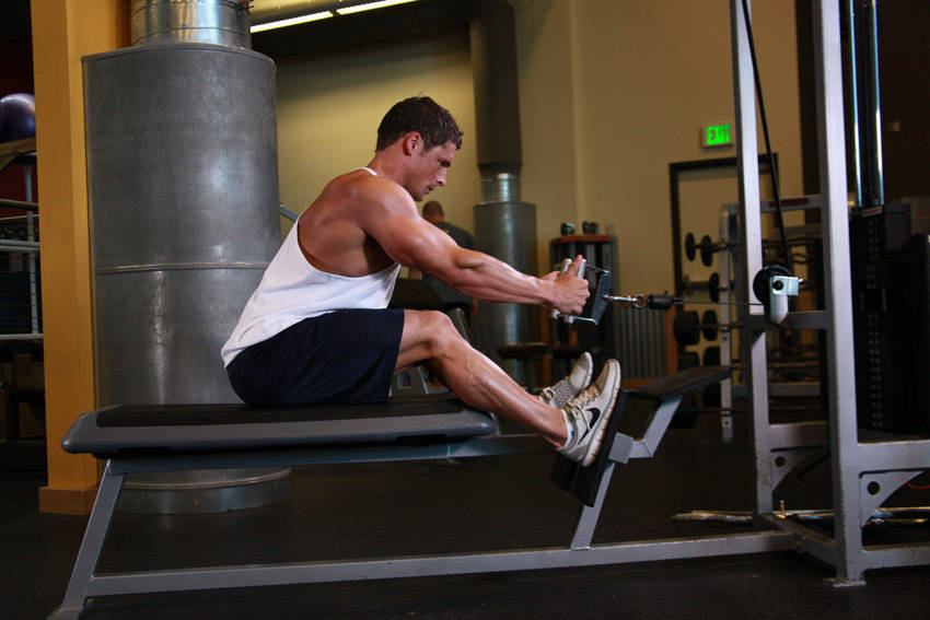 Elevated Cable Rows demonstration