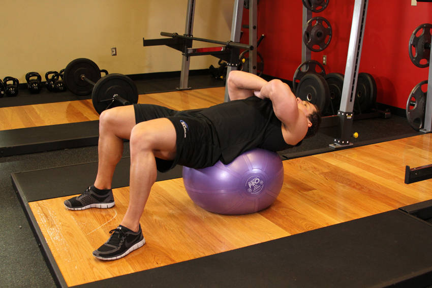 Exercise Ball Crunch demonstration