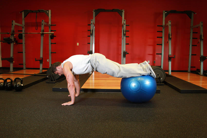 Exercise Ball Pull-In demonstration