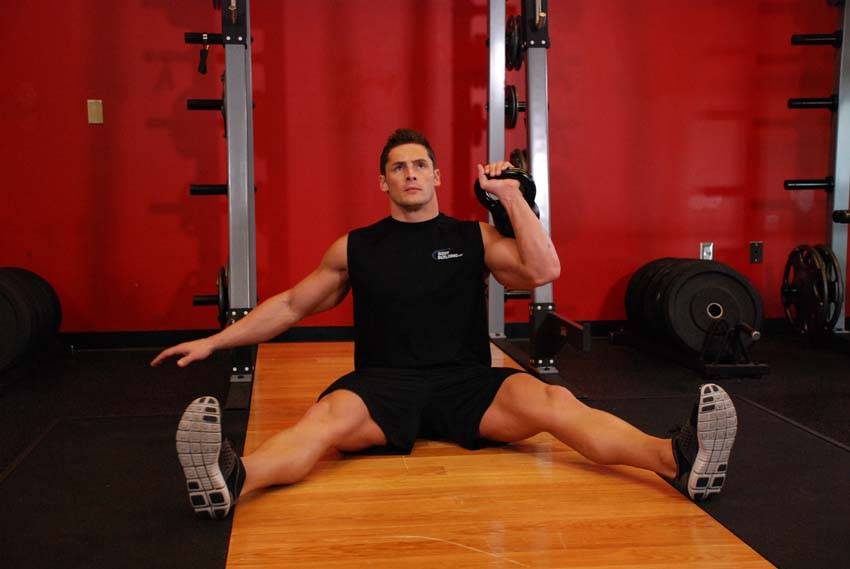 Kettlebell Seated Press demonstration