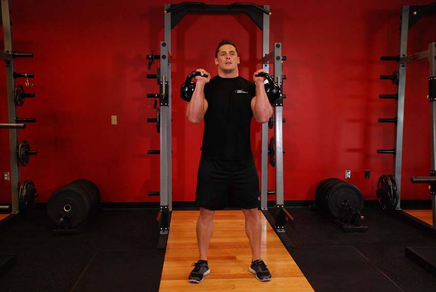 Kettlebell Thruster demonstration
