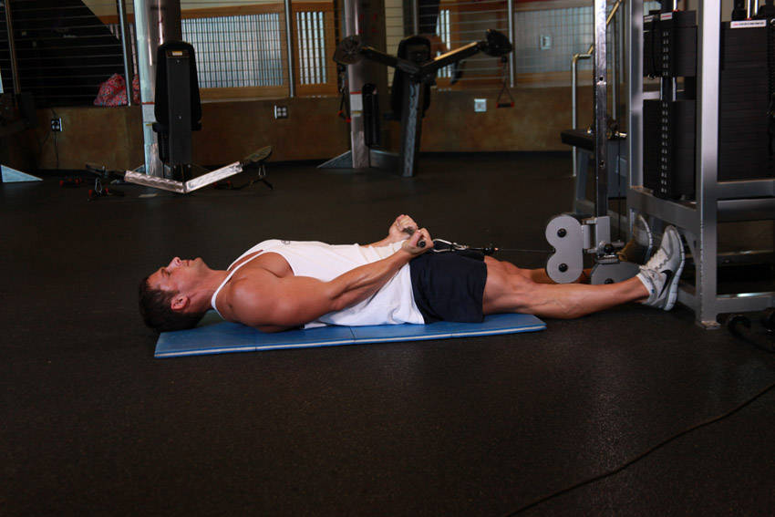 Lying Cable Curl demonstration