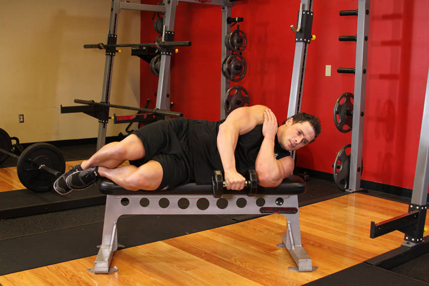 Lying One-Arm Lateral Raise demonstration