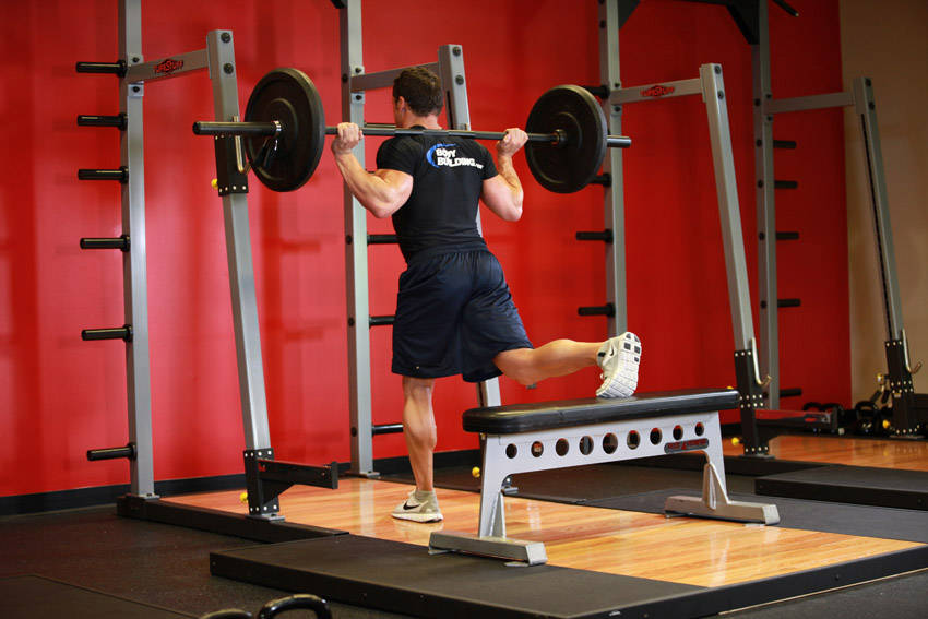 One Leg Barbell Squat demonstration