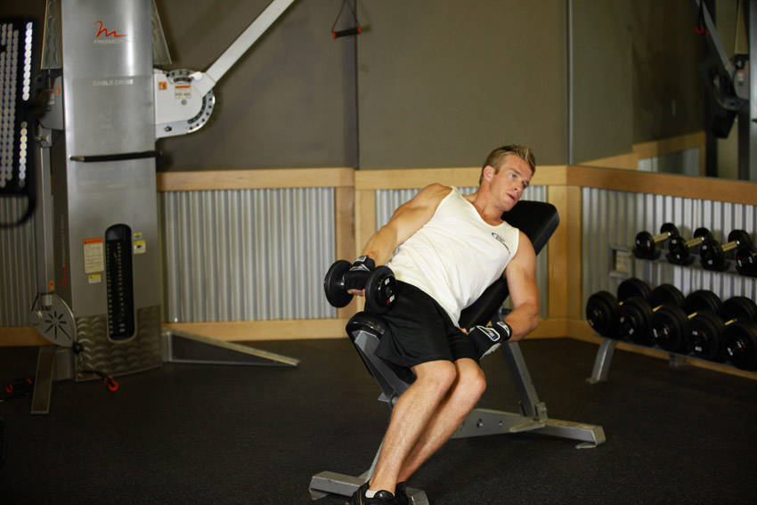 One-Arm Incline Lateral Raise demonstration