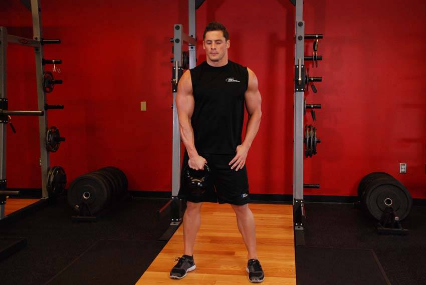One-Arm Kettlebell Clean demonstration