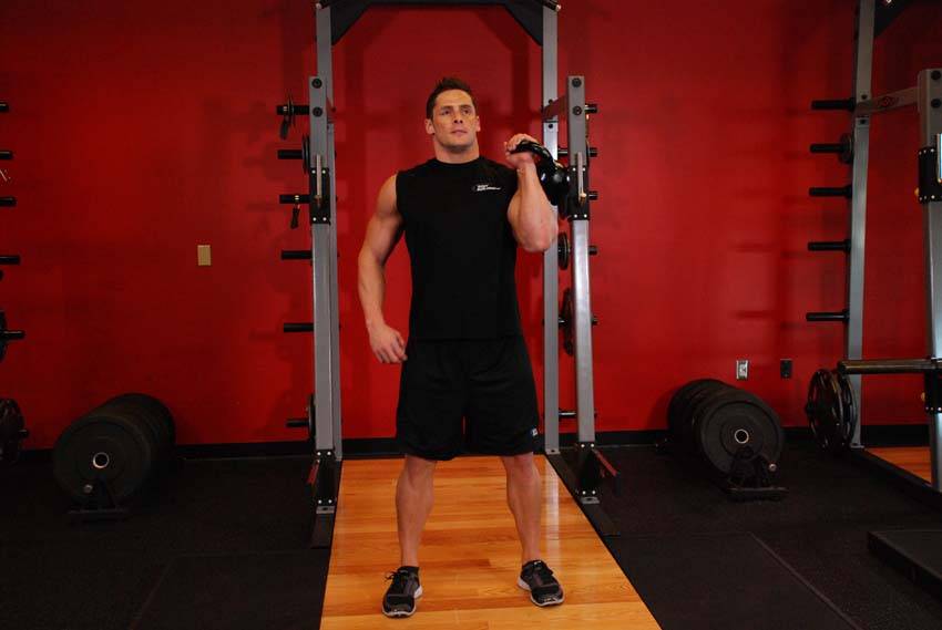 One-Arm Kettlebell Military Press To The Side demonstration