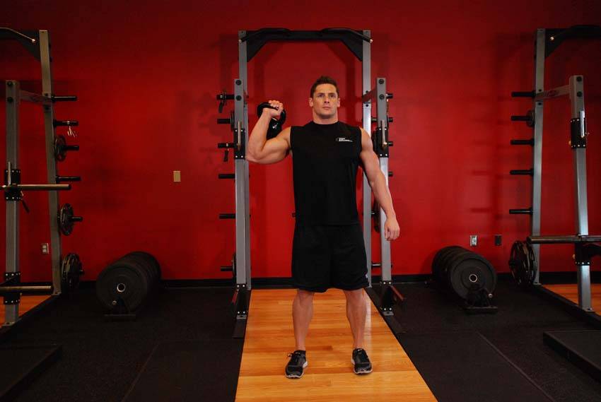 One-Arm Kettlebell Para Press demonstration