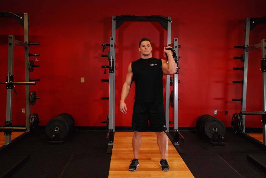 One-Arm Kettlebell Push Press demonstration