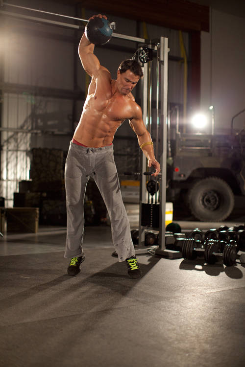 One-Arm Medicine Ball Slam demonstration