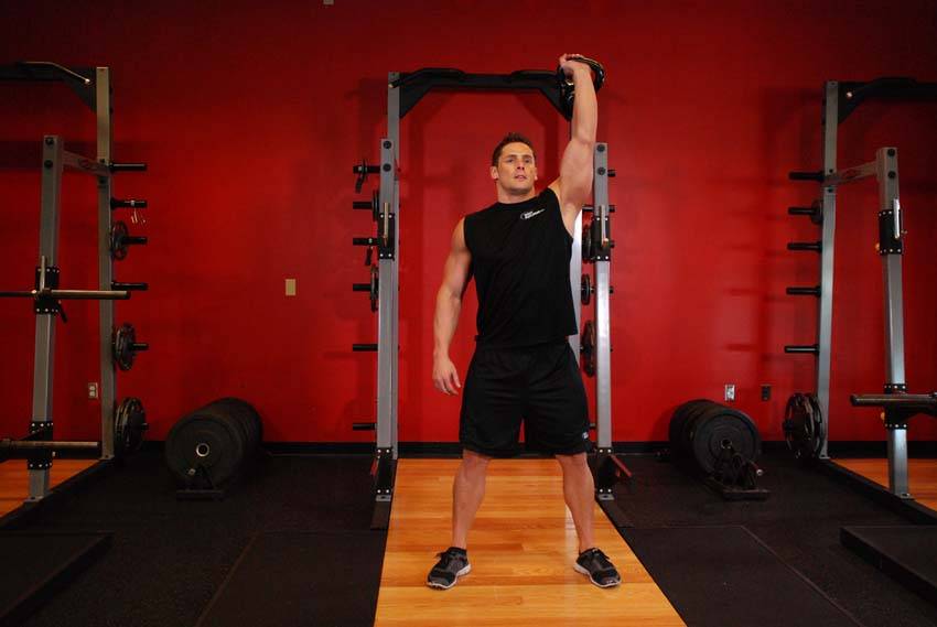 One-Arm Overhead Kettlebell Squats demonstration