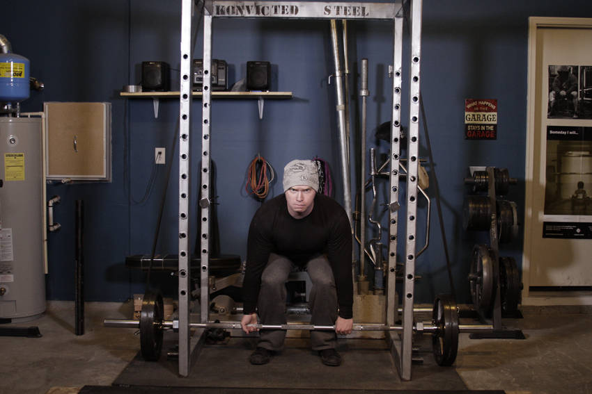 Reverse Band Deadlift demonstration