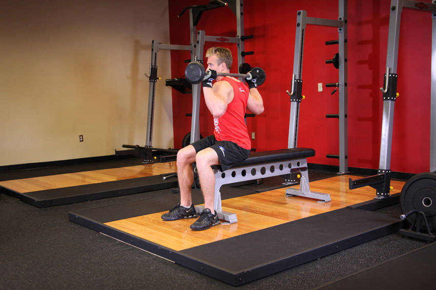 Seated Barbell Twist demonstration