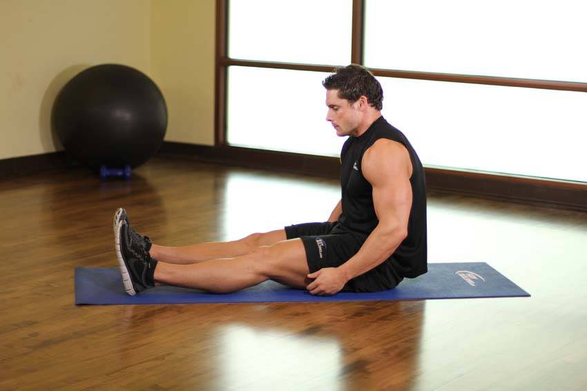 Seated Calf Stretch demonstration