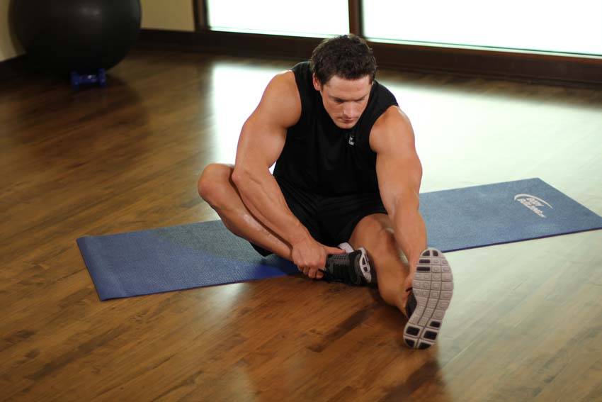 Seated Floor Hamstring Stretch demonstration