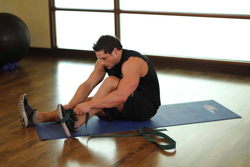 Seated Hamstring and Calf Stretch demonstration