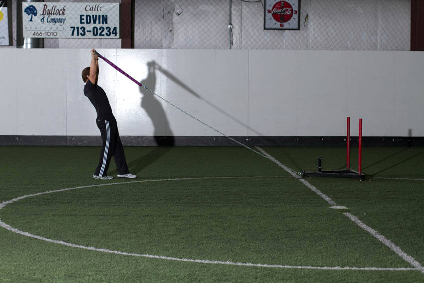 Sled Overhead Backward Walk demonstration