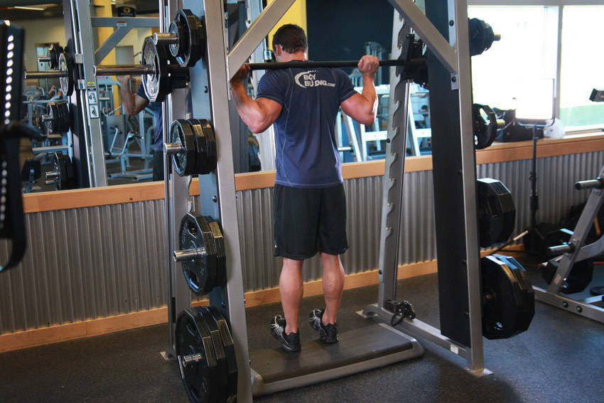 Smith Machine Reverse Calf Raises demonstration