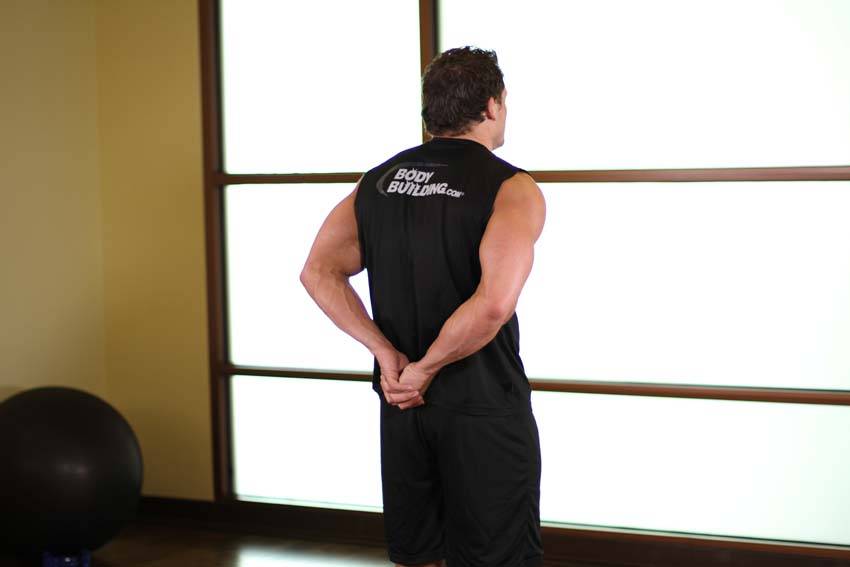 Standing Biceps Stretch demonstration