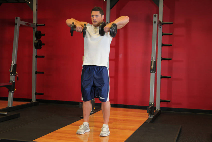 Standing Dumbbell Upright Row demonstration
